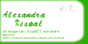 alexandra kispal business card